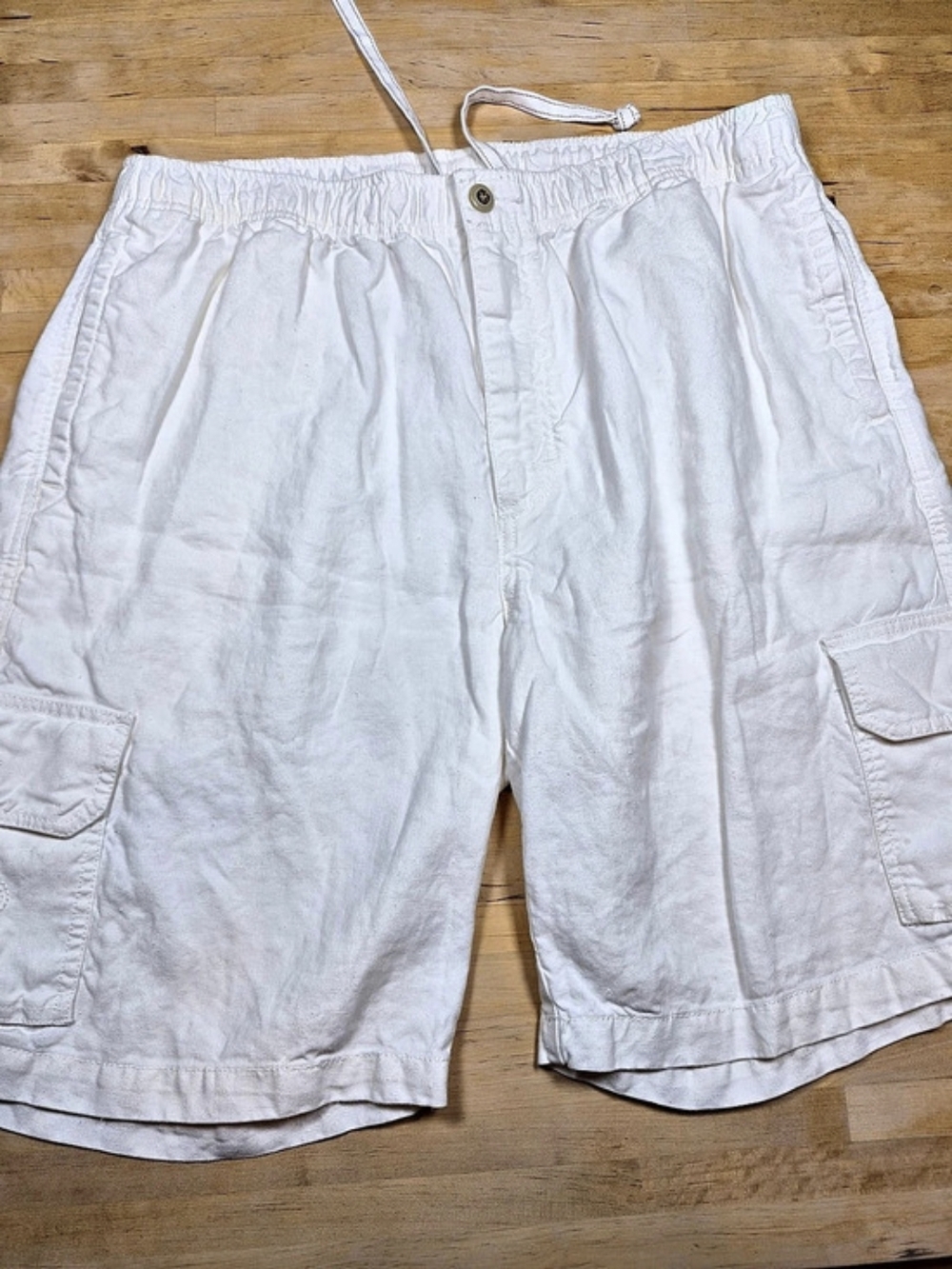 Tommy Bahama Beach Coast Stretch Linen & Cotton Cargo Shorts Size Large